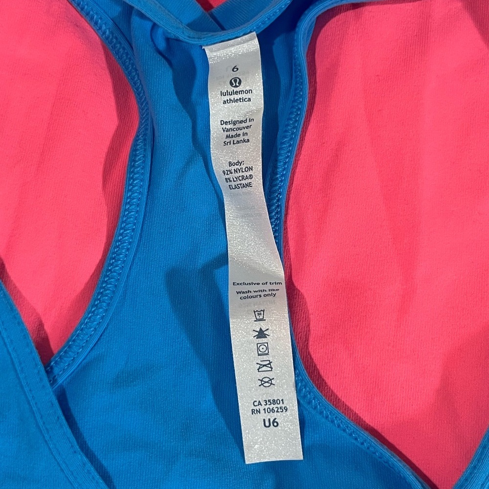 Lululemon Cool Racerback Tank Tops Size 6 BUNDLE OF 5 - Picture 4 of 4